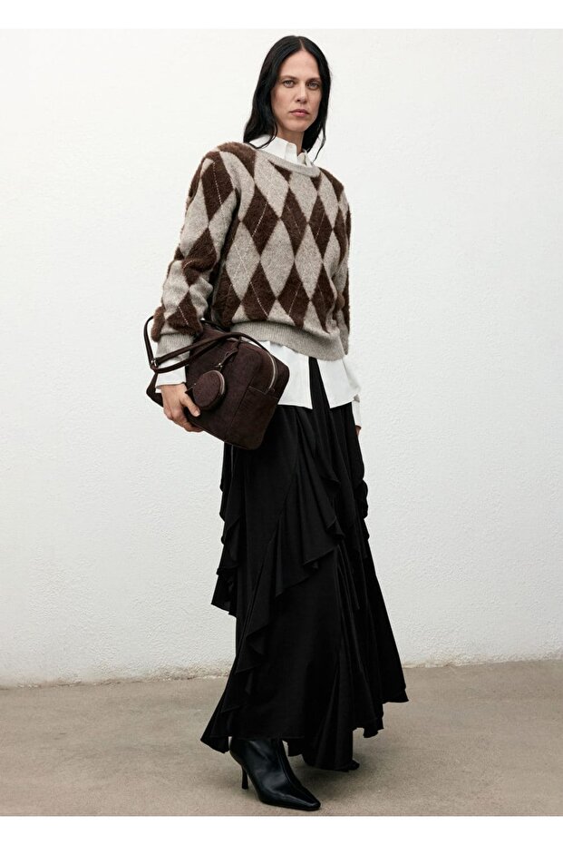 Volanlı asimetrik etek - 2