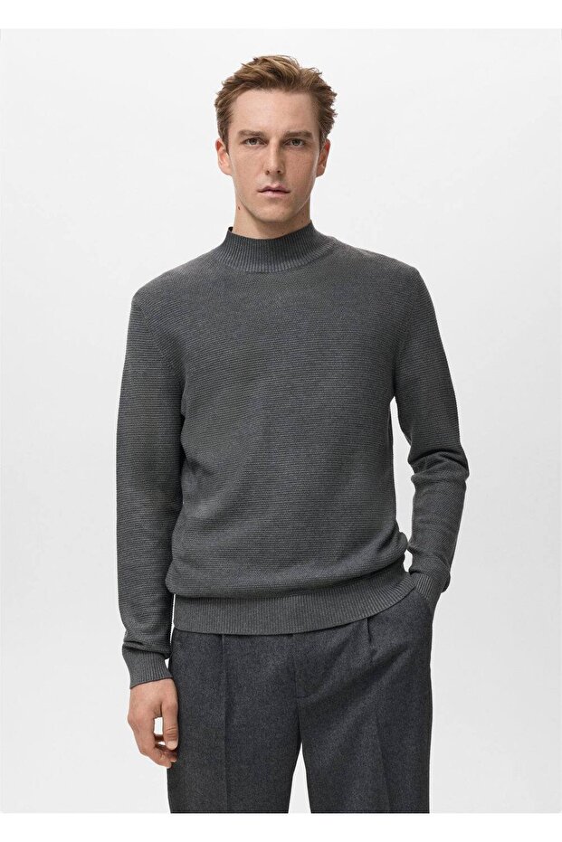 Kalıplı perkins yaka kazak - 1