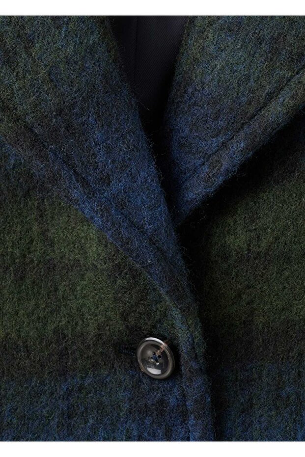 Kareli oversize palto - 8