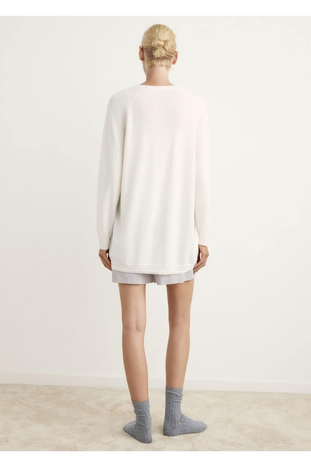 Düğmeli yün hırka - 4