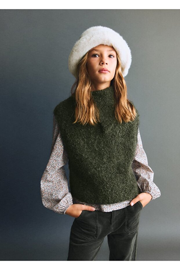 Balıkçı yaka triko yelek - 1