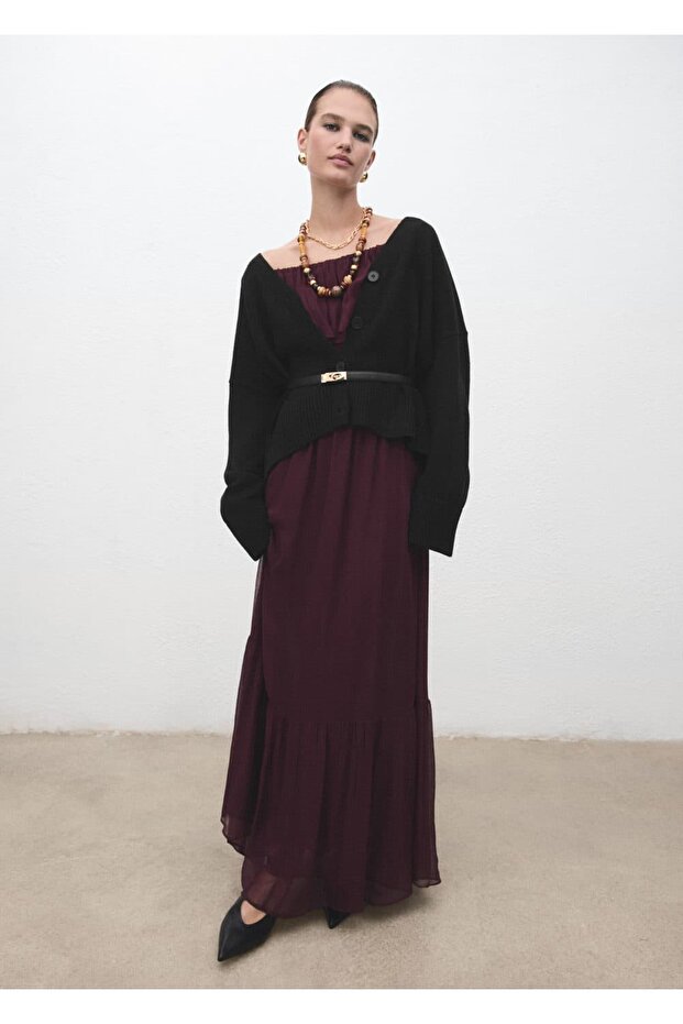 V yaka oversize hırka - 2