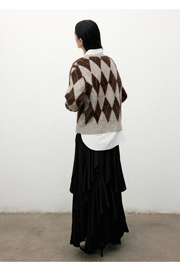 Volanlı asimetrik etek - 4