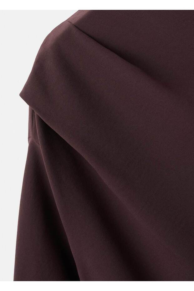 Asimetrik yaka bluz - 8