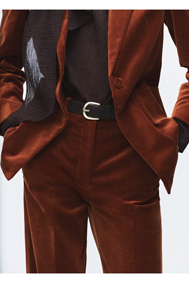 Kadife kumaş pantolon - 6