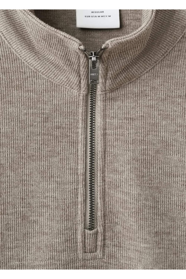 Regular fit fermuarlı sweatshirt - 5