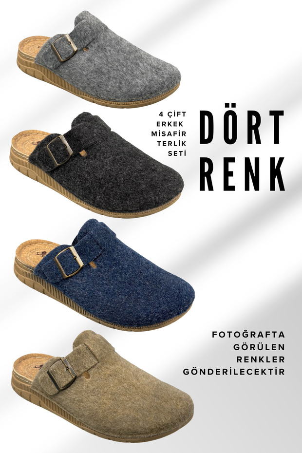 Men's Slipper Set - Set of 4 Men's Trelik Guest Slippers