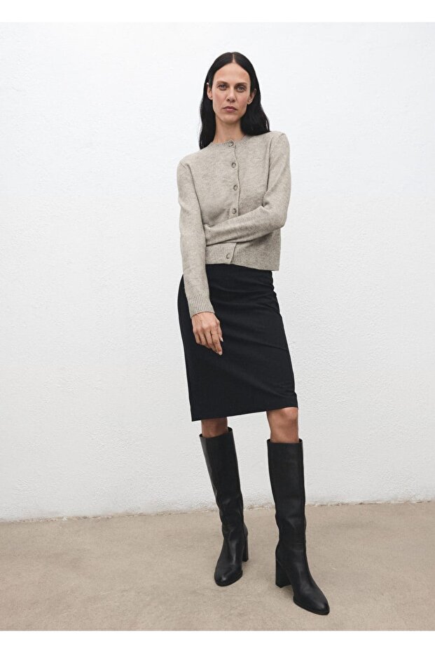 Triko düğmeli hırka - 2