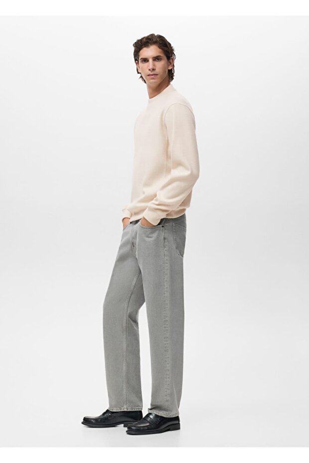 Düz kesim regular fit triko sweatshirt - 8