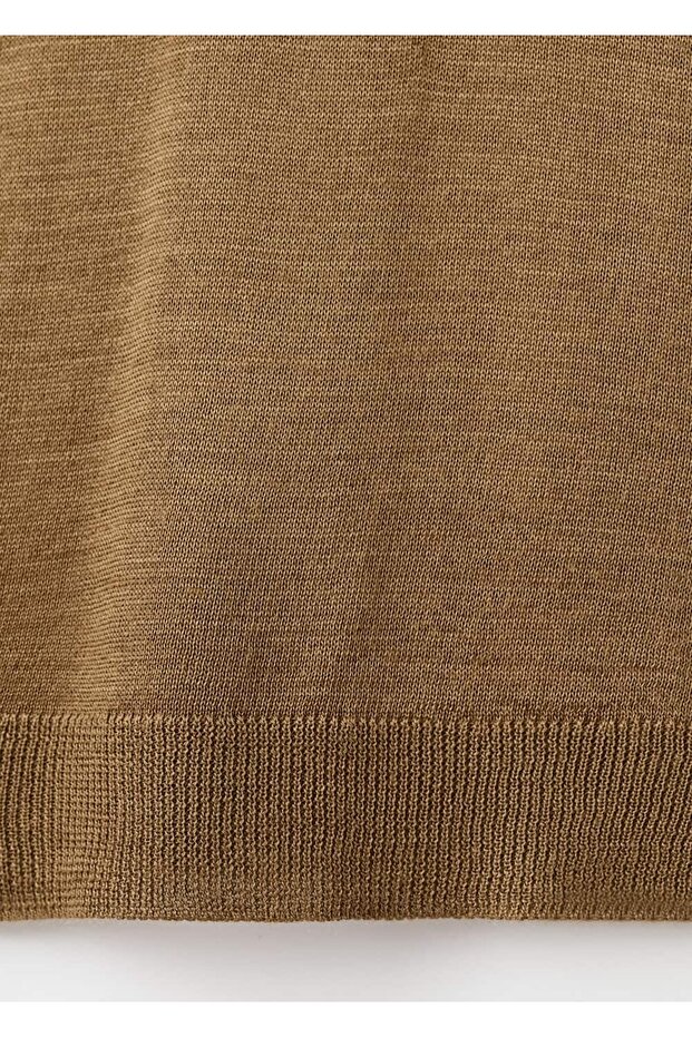 Yün karışımlı yüksek yaka kazak - 7