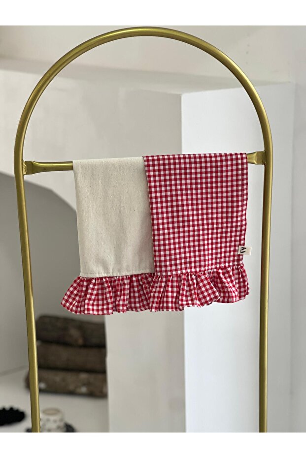 Mia 2-Piece Linen Frilly Dishcloth