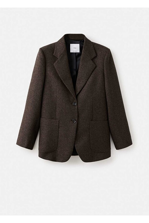 Kırçıllı yün blazer ceket - 3