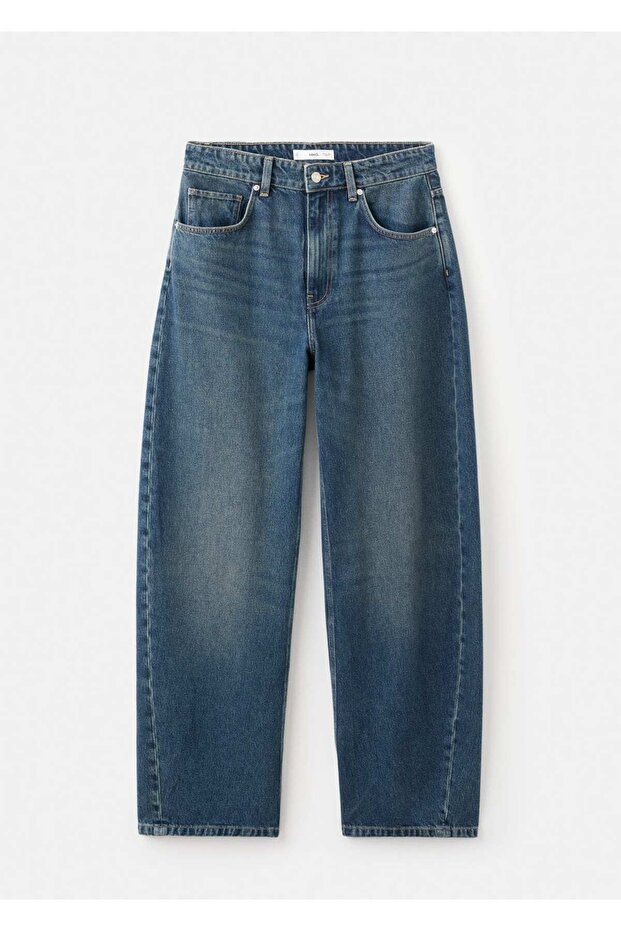 Mid-Waisted Barrel Jeans - 3