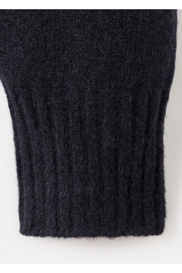 Yün karışımlı triko kazak - 7