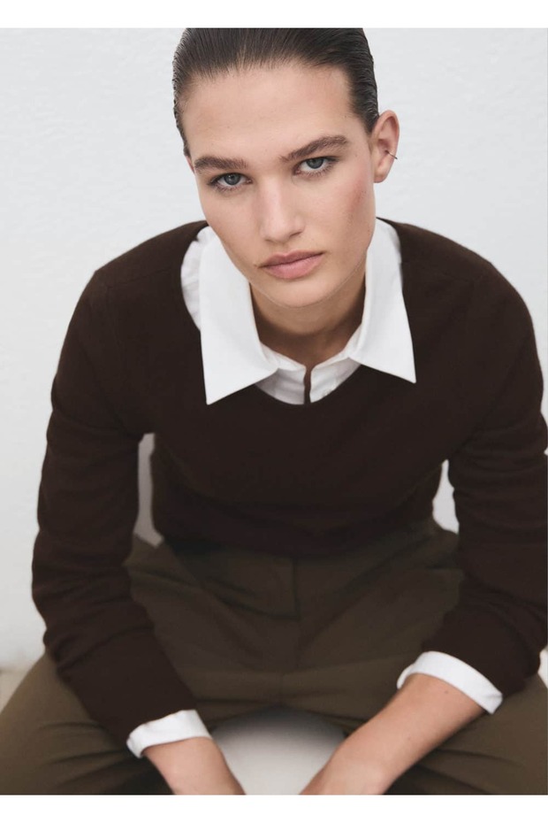 Dünner Strickpullover - 8