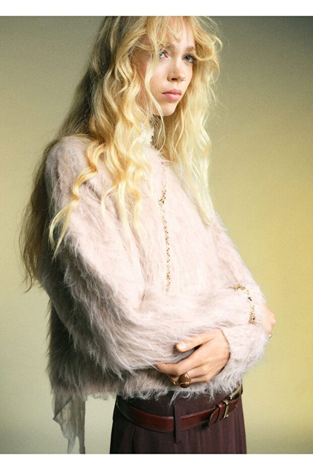 Kürk görünümlü kazak - 1