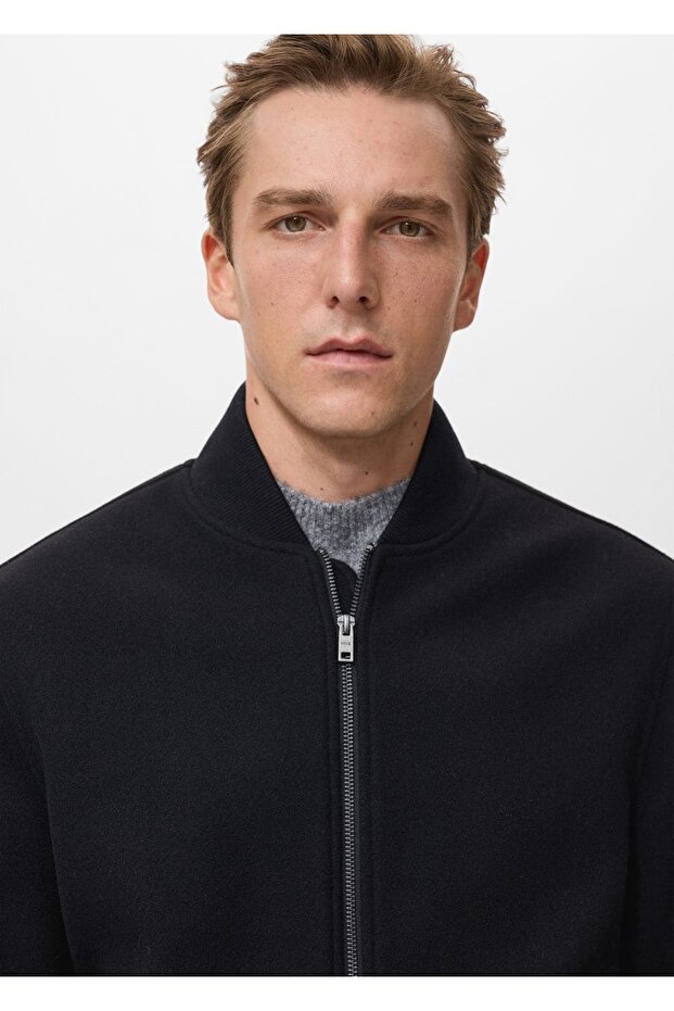 Fermuarlı bomber ceket - 8