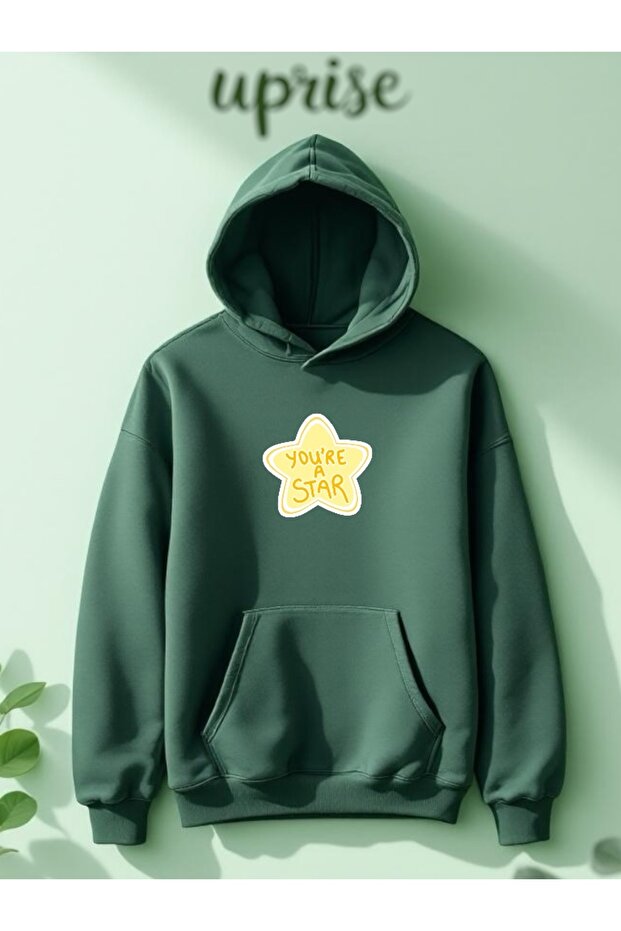 سترة رياضية كبيرة الحجم مطبوعة من القطن بثلاث خيوط من You Are A Star