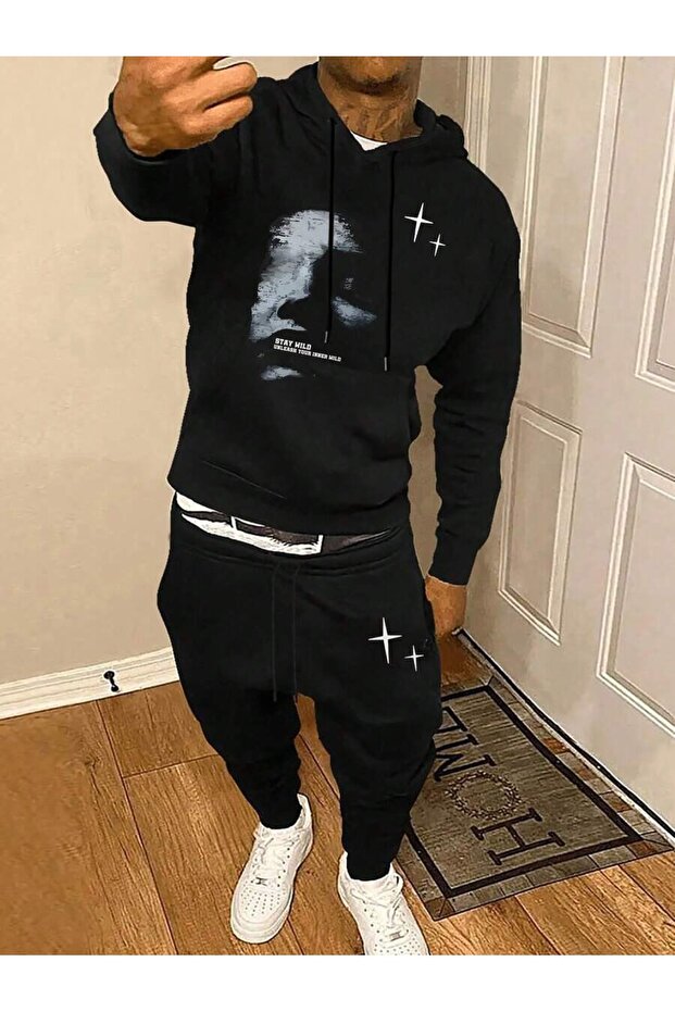 طقم بدلة رياضية بقلنسوة67 - 1