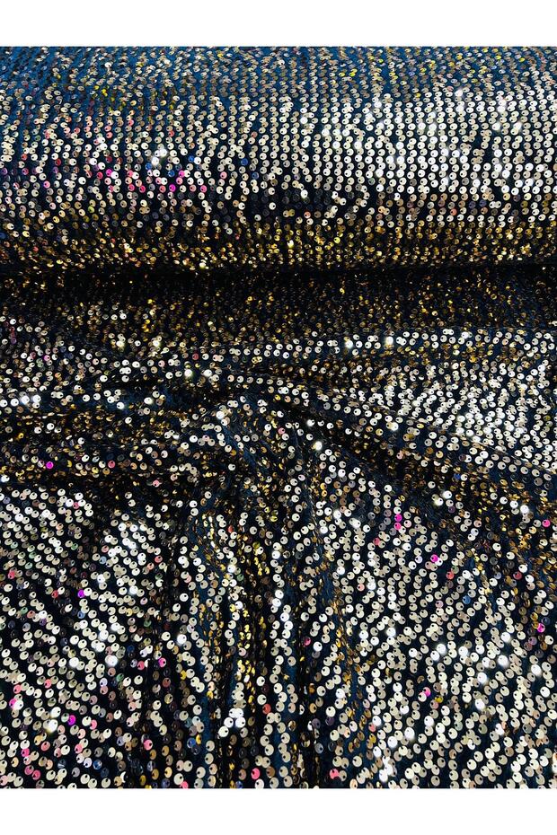 Bronz Pullu Kumaş - 1