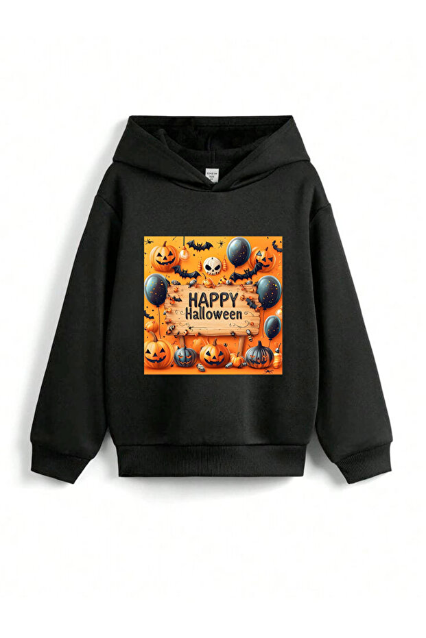 Halloween - Halloween Printed, Hooded Children's Sweatshirt, 3-Ply Sharded