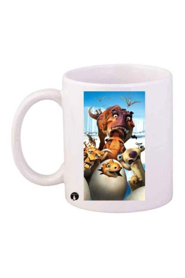 Ice Age Printed Mug White/Blue/Black
