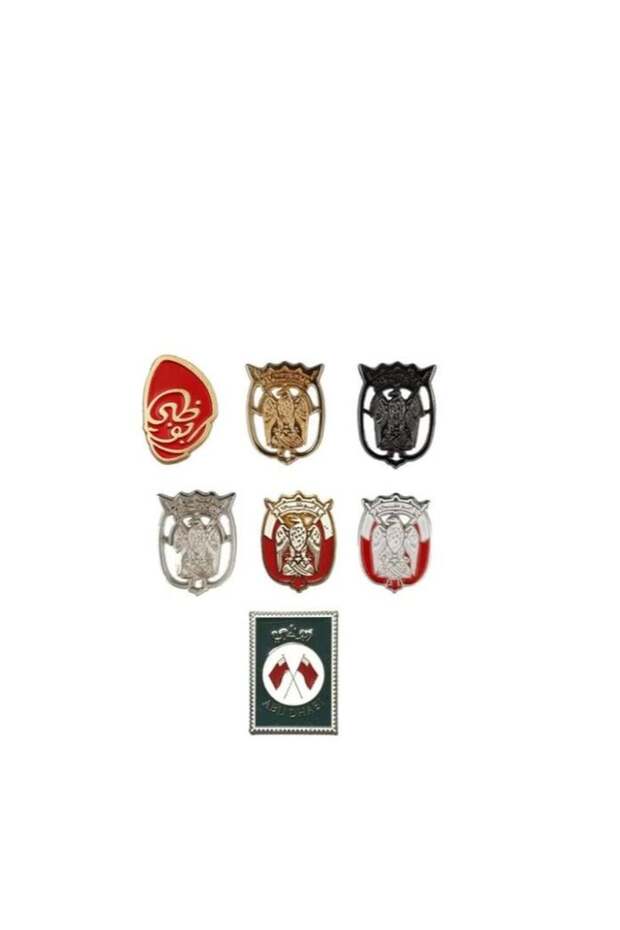 Abu Dhabi 2D Sticker Badge UAE Abu Dhabi 7 Pcs Mix Logo Design Sticker Badge Metal 3cm