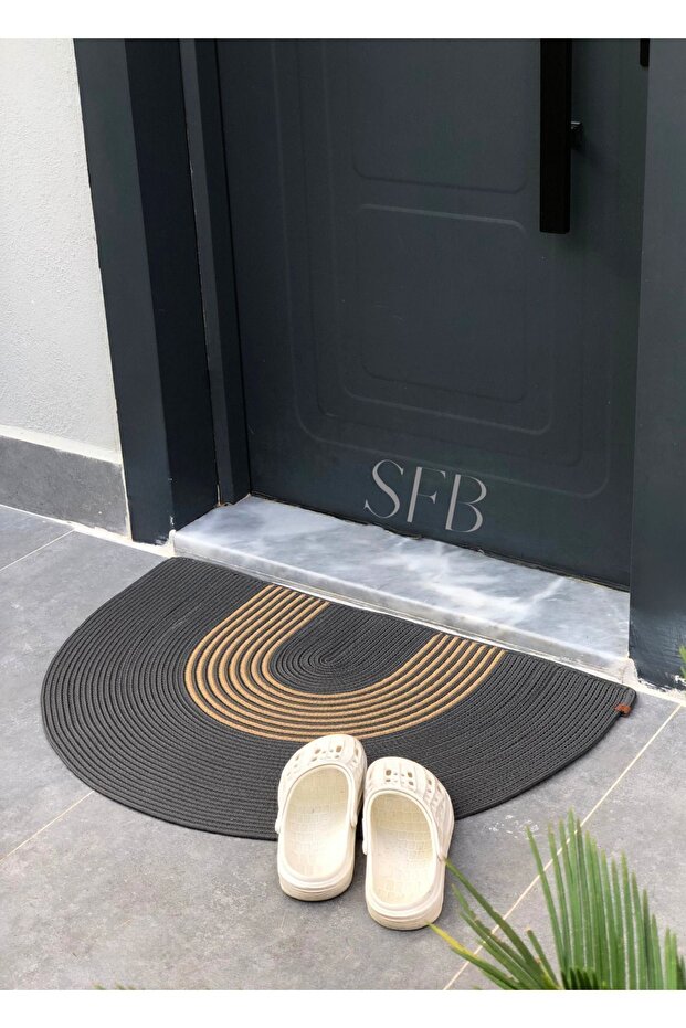 Hasır, Jüt, Pamuklu, Kapı Önü Paspası, Bohem Tarzı Paspas, Yıkanabilir Paspas, Jüt Paspas - 1