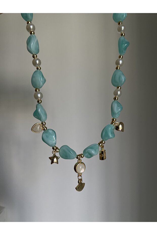 Boncuklu Charmlı Kolye - 3