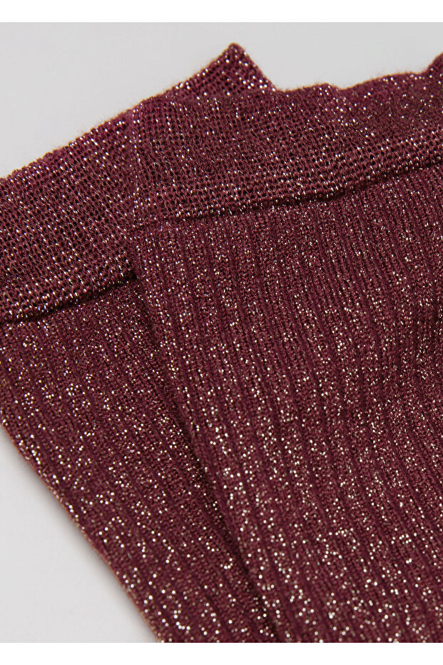 Simli Fitilli Çorap - 3