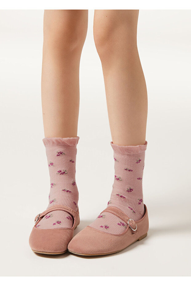 جوارب أطفال منقوشة ومضلعة - 2