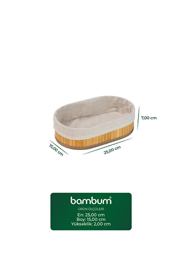 Linen 3'lü Sepet Seti Oval - 5