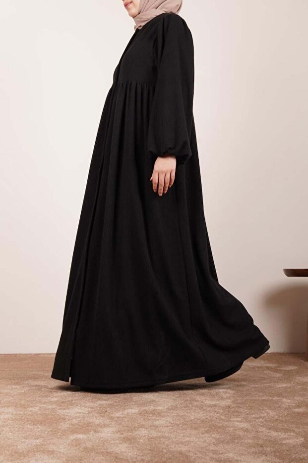 Robalı Triko Ferace-Siyah - 1