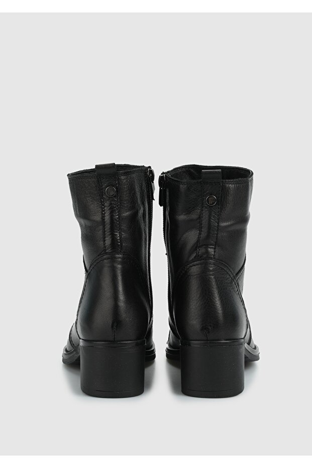 Siyah Deri Kadın Bot - 4