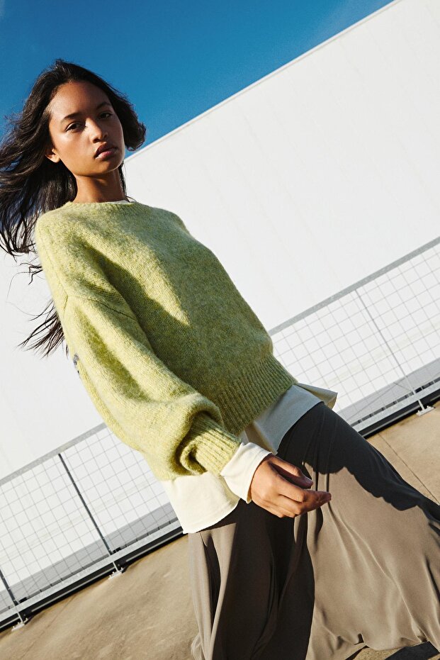 Burgu ipli örgü kazak - 1