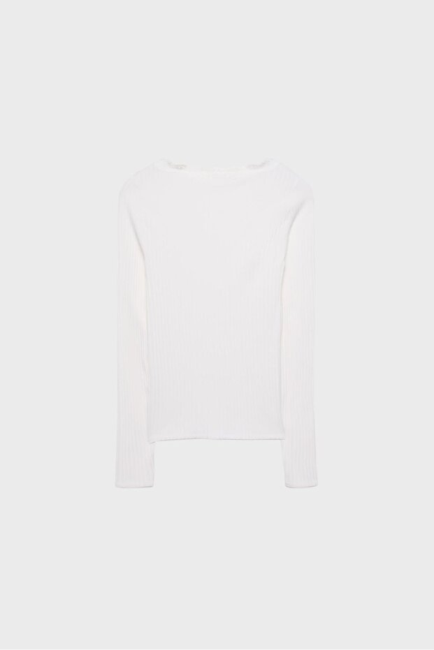 Dantelli dikişsiz tişört - 6