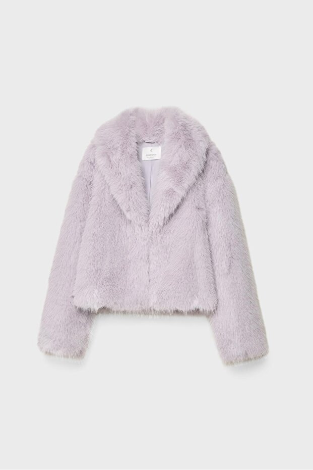 Suni kürk ceket - 5