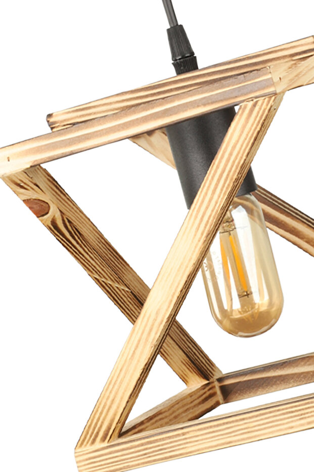 Kafes 3.Lü Ahşap Avize - 3