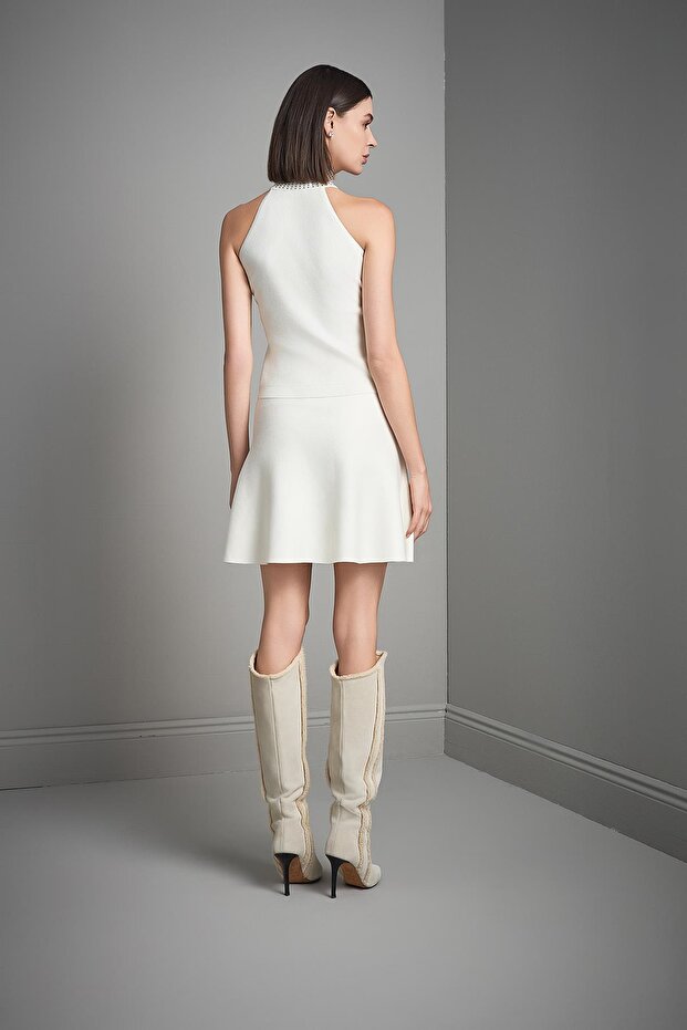 Kloş Mini Triko Etek - 6