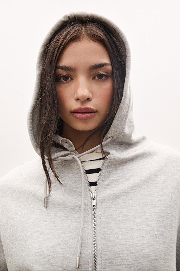 Oversize kapüşonlu sweatshirt - 4