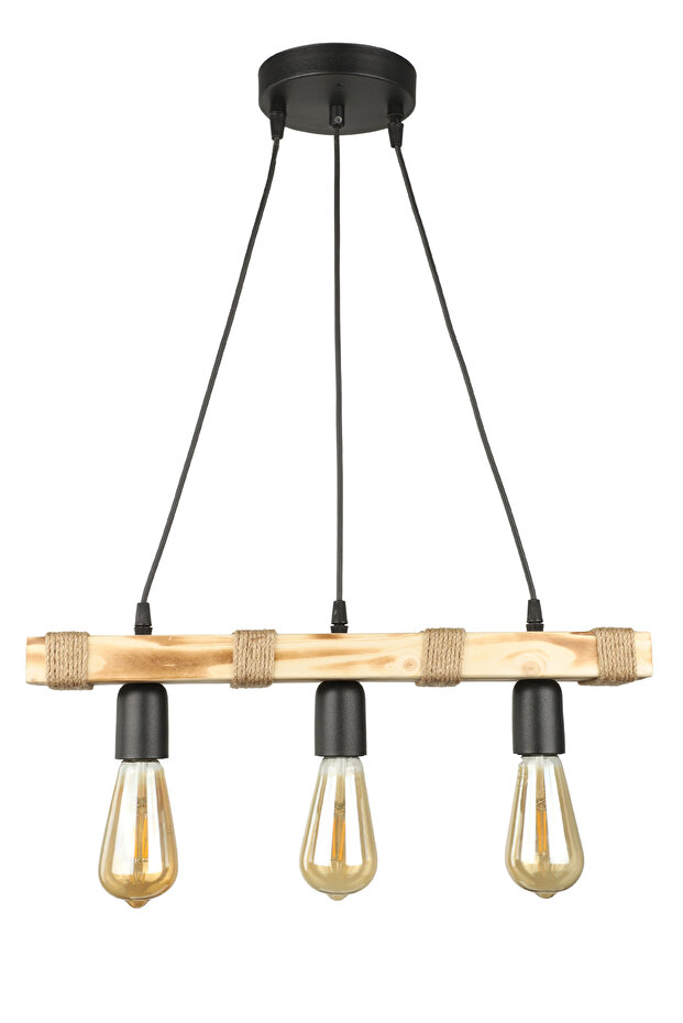 Vero 3.Lü Ahşap Avize - 2