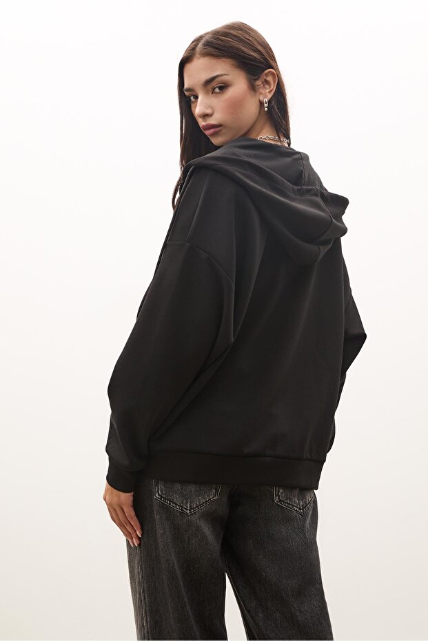 Oversize kapüşonlu sweatshirt - 5