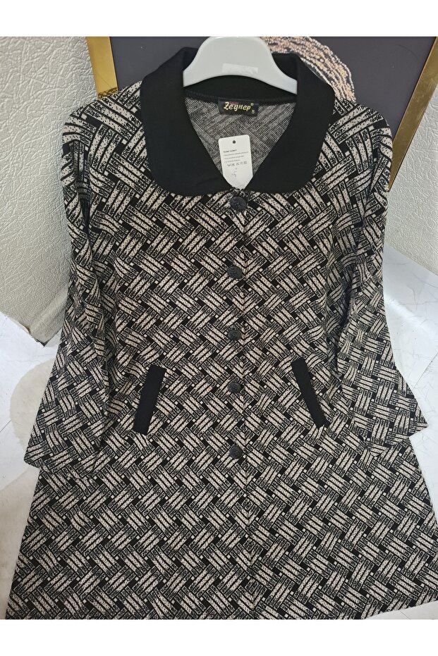 Düğmeli örme hırka - 1