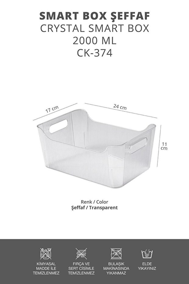 Smart Box Şeffaf 3'lü Set 2000ML - 4