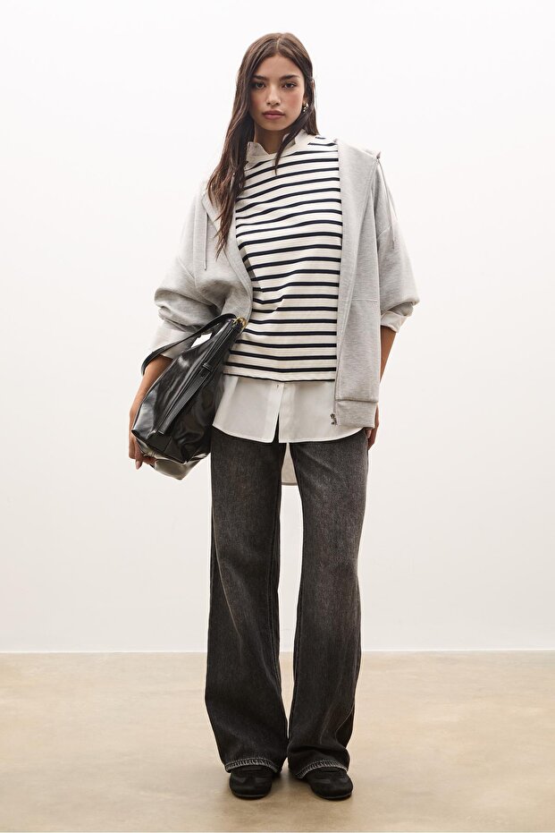 Oversize kapüşonlu sweatshirt - 3