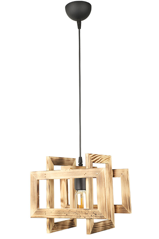 Ligna Tekli Ahşap Avize - 2