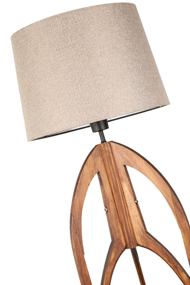 Solen Ahşap Lambader No:01 Hasır Şapka - 3