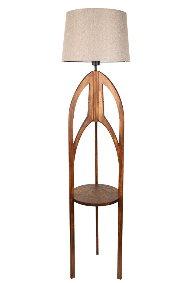 Solen Ahşap Lambader No:01 Hasır Şapka - 2