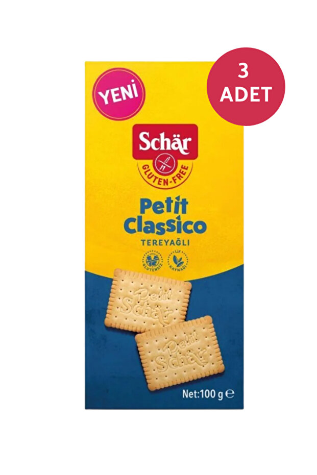 Glutensiz Tereyağlı Bisküvi Petit Classico 100 gr (3 Adet) - 1