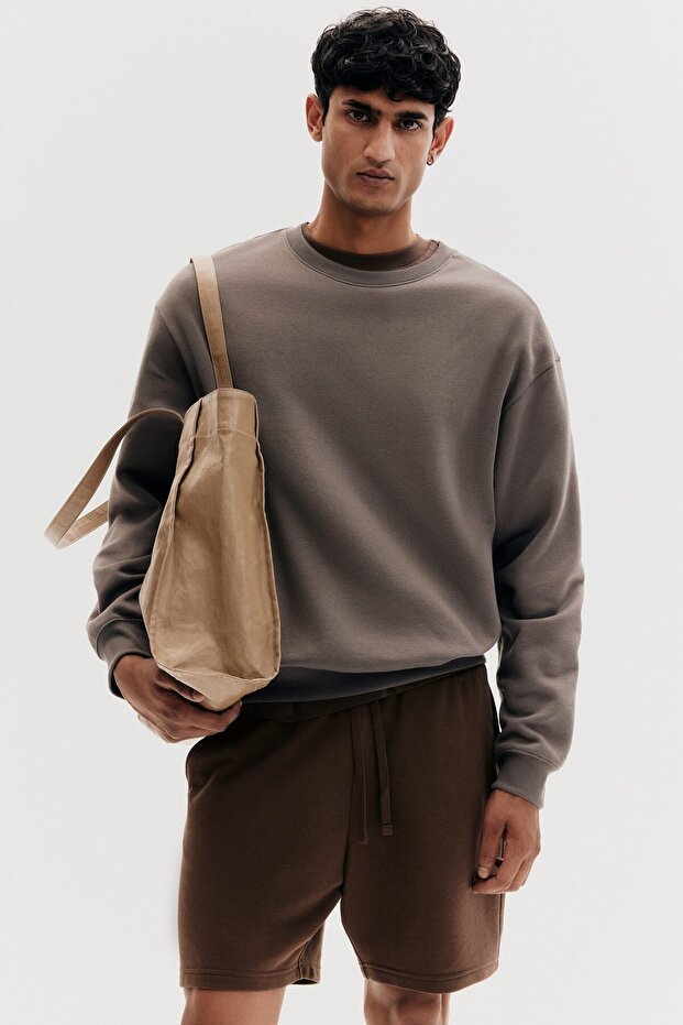 Regular Fit Sweatshirt Şort - 1
